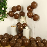 50 Pack Matte Pastel Cinnamon Brown Biodegradable Balloons 12inch, Round Eco-friendly