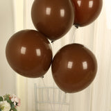 50 Pack Matte Pastel Cinnamon Brown Biodegradable Balloons 12inch, Round Eco-friendly