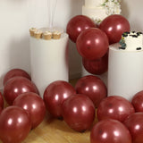 50 Pack Matte Pastel Burgundy Biodegradable Balloons 12inch, Round Eco-friendly