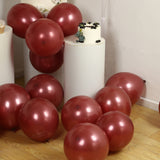 50 Pack Matte Pastel Burgundy Biodegradable Balloons 12inch, Round Eco-friendly