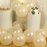 50 Pack Matte Pastel Cream Biodegradable Balloons 12inch, Round Eco-friendly