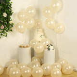 50 Pack Matte Pastel Cream Biodegradable Balloons 12inch, Round Eco-friendly