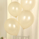 50 Pack Matte Pastel Cream Biodegradable Balloons 12inch, Round Eco-friendly