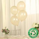 50 Pack Matte Pastel Cream Biodegradable Balloons 12inch, Round Eco-friendly