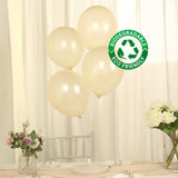 50 Pack Matte Pastel Cream Biodegradable Balloons 12inch, Round Eco-friendly