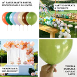 50 Pack Matte Pastel Dusty Sage Green Biodegradable Balloons 12inch, Round Eco-friendly