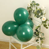 50 Pack Matte Pastel Hunter Emerald Green Biodegradable Balloons 12inch, Round Eco-friendly