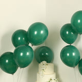 50 Pack Matte Pastel Hunter Emerald Green Biodegradable Balloons 12inch, Round Eco-friendly