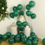 50 Pack Matte Pastel Hunter Emerald Green Biodegradable Balloons 12inch, Round Eco-friendly