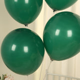 50 Pack Matte Pastel Hunter Emerald Green Biodegradable Balloons 12inch, Round Eco-friendly