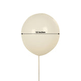 50 Pack Matte Pastel Off White Biodegradable Balloons 12inch, Round Eco-friendly