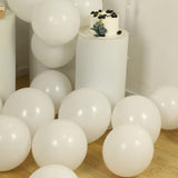 50 Pack Matte Pastel Off White Biodegradable Balloons 12inch, Round Eco-friendly