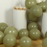 50 Pack Matte Pastel Olive Green Biodegradable Balloons 12inch, Round Eco-friendly