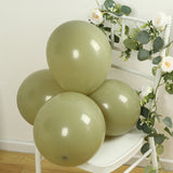 50 Pack Matte Pastel Olive Green Biodegradable Balloons 12inch, Round Eco-friendly