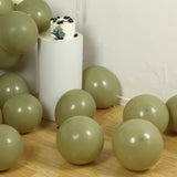 50 Pack Matte Pastel Olive Green Biodegradable Balloons 12inch, Round Eco-friendly