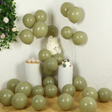 50 Pack Matte Pastel Olive Green Biodegradable Balloons 12inch, Round Eco-friendly