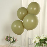 50 Pack Matte Pastel Olive Green Biodegradable Balloons 12inch, Round Eco-friendly