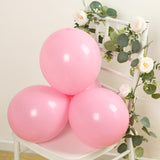 50 Pack Matte Pastel Pink Biodegradable Balloons 12inch, Round Eco-friendly