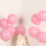 50 Pack Matte Pastel Pink Biodegradable Balloons 12inch, Round Eco-friendly