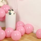 50 Pack Matte Pastel Pink Biodegradable Balloons 12inch, Round Eco-friendly