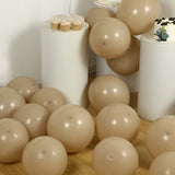 50 Pack Matte Pastel Taupe Biodegradable Balloons 12inch, Round Eco-friendly