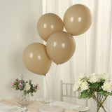 50 Pack Matte Pastel Taupe Biodegradable Balloons 12inch, Round Eco-friendly