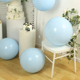 10 Pack Matte Pastel Ice Blue Biodegradable Balloons 18", Round Eco-friendly