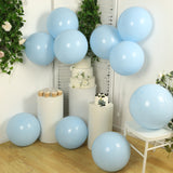 10 Pack Matte Pastel Ice Blue Biodegradable Balloons 18", Round Eco-friendly