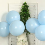 10 Pack Matte Pastel Ice Blue Biodegradable Balloons 18", Round Eco-friendly