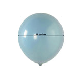 Sky blue 18-inch balloon on a plain background