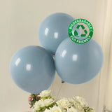 Light blue biodegradable balloons with eco-friendly label