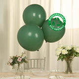 10 Pack Matte Pastel Dusty Sage Green Biodegradable Balloons 18inch, Round Eco-friendly