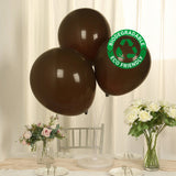 10 Pack Matte Pastel Cinnamon Brown Biodegradable Balloons 18inch, Round Eco-friendly