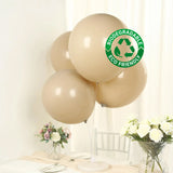 10 Pack Matte Pastel Taupe Biodegradable Balloons 18inch, Round Eco-friendly