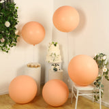 5 Pack Large Matte Pastel Blush Biodegradable Balloons, 36inch Round Eco-friendly