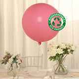 5 Pack Large Matte Pastel Pink Biodegradable Balloons, 36inch Round Eco-friendly