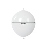 10-inch white balloon on a plain background