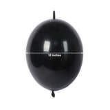 12-inch black balloon on white background