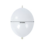 White balloon 12 inches in size on a plain backdrop