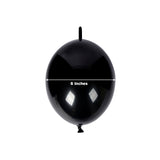 Black 6-inch balloon on a plain white background.