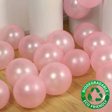 50 Pack Blush Biodegradable Balloons, Thickened Extra Strong Eco-friendly Latex Helium