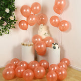 50 Pack Rose Gold Biodegradable Balloons, 12 Thickened Extra Strong Eco-friendly Latex