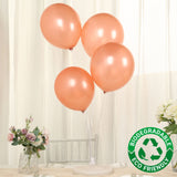 50 Pack Rose Gold Biodegradable Balloons, 12 Thickened Extra Strong Eco-friendly Latex