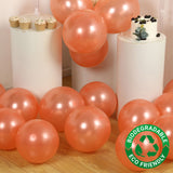 50 Pack Rose Gold Biodegradable Balloons, 12 Thickened Extra Strong Eco-friendly Latex