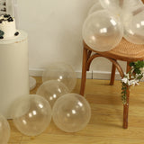 50 Pack Clear Biodegradable Balloons, Thickened Extra Strong Eco-friendly Latex