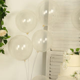 50 Pack Clear Biodegradable Balloons, Thickened Extra Strong Eco-friendly Latex