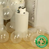 50 Pack Clear Biodegradable Balloons, Thickened Extra Strong Eco-friendly Latex