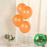 50 Pack Orange Biodegradable Balloons, Thickened Extra Strong Eco-friendly Latex Helium