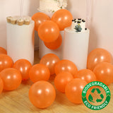 50 Pack Orange Biodegradable Balloons, Thickened Extra Strong Eco-friendly Latex Helium