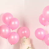 50 Pack Pink Biodegradable Balloons, 12 Thickened Extra Strong Eco-friendly Latex